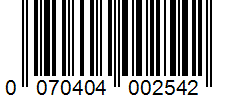 Barcode 0070404002542