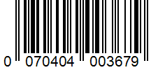 Barcode 0070404003679