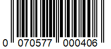 Barcode 0070577000406
