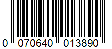 Barcode 0070640013890