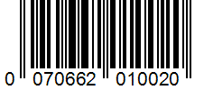 Barcode 0070662010020