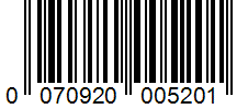 Barcode 0070920005201