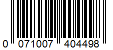 Barcode 0071007404498