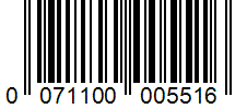 Barcode 0071100005516