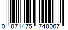 Barcode 0071475740067