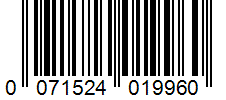 Barcode 0071524019960