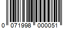 Barcode 0071998000051