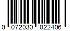 Barcode 0072030022406