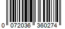 Barcode 0072036360274