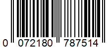 Barcode 0072180787514