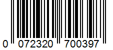 Barcode 0072320700397