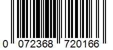 Barcode 0072368720166