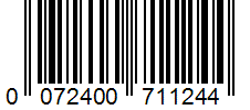 Barcode 0072400711244