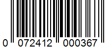 Barcode 0072412000367