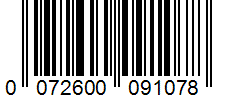 Barcode 0072600091078