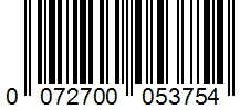 Barcode 0072700053754