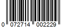 Barcode 0072714002229