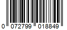 Barcode 0072799018849