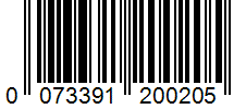 Barcode 0073391200205
