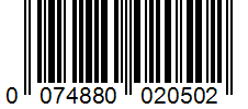 Barcode 0074880020502