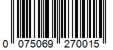 Barcode 0075069270015