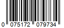 Barcode 0075172079734