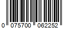 Barcode 0075700062252