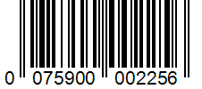 Barcode 0075900002256
