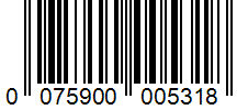 Barcode 0075900005318