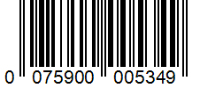 Barcode 0075900005349