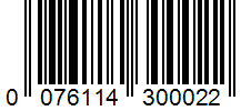 Barcode 0076114300022