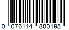 Barcode 0076114800195