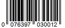 Barcode 0076397030012