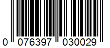 Barcode 0076397030029