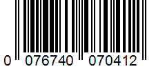 Barcode 0076740070412