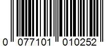 Barcode 0077101010252