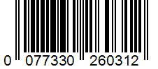Barcode 0077330260312