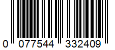Barcode 0077544332409