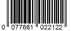 Barcode 0077661022122