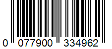 Barcode 0077900334962