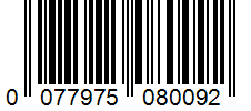 Barcode 0077975080092