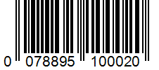 Barcode 0078895100020