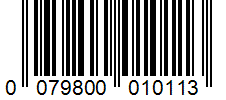 Barcode 0079800010113