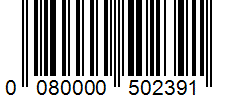 Barcode 0080000502391