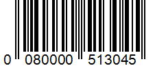Barcode 0080000513045