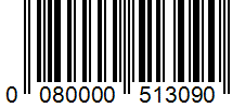 Barcode 0080000513090