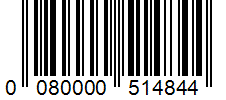 Barcode 0080000514844