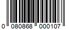 Barcode 0080868000107