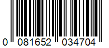 Barcode 0081652034704