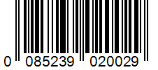 Barcode 0085239020029